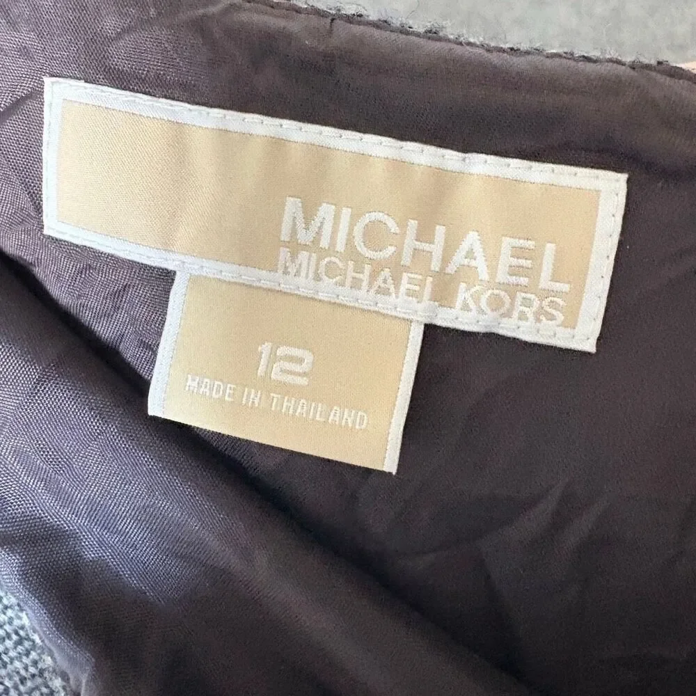 Michael Kors Wool Fit & Flare Skirt Size 12 Career Wear Office